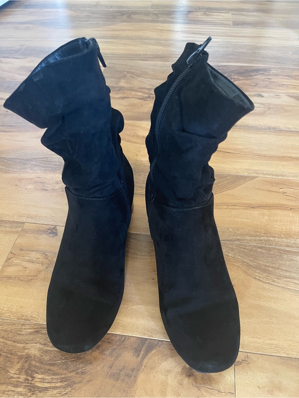 Lane Bryant Black Suede Mid-Calf Boots